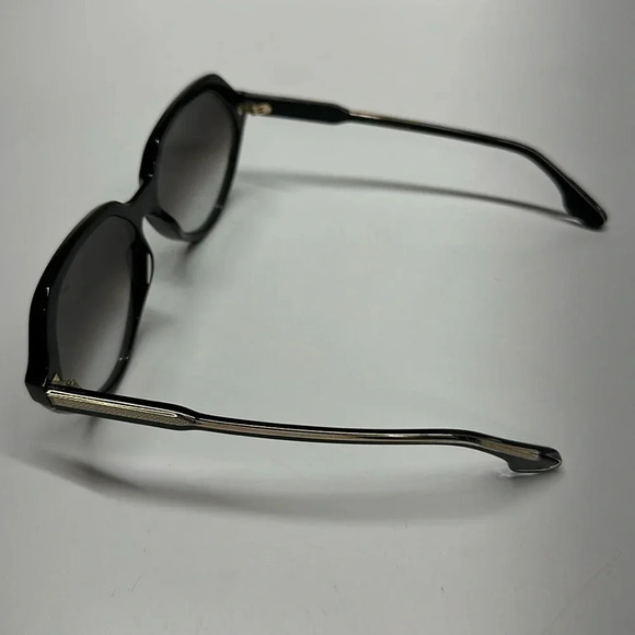 Victoria Beckham Sunglasses Round Glasses Designer VB624S 001 Black Silver 60MM main image 7